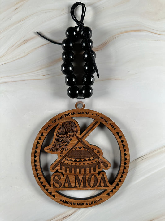 American Samoa Rear View Ornament - tagastonecustoms.com