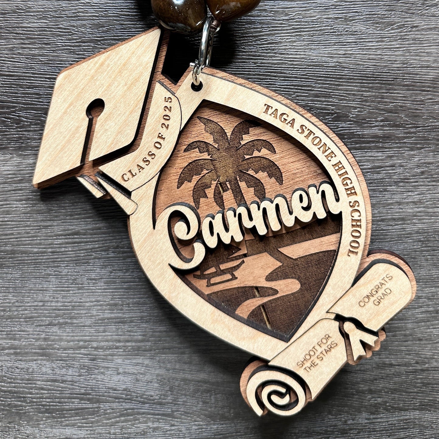 Guam Seal Graduation Lei Pendant