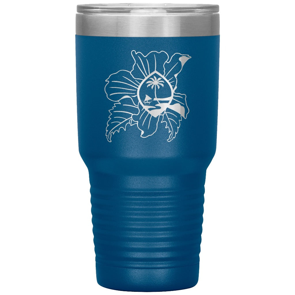 Guam Hibiscus 30oz Tumbler - tagastonecustoms.com