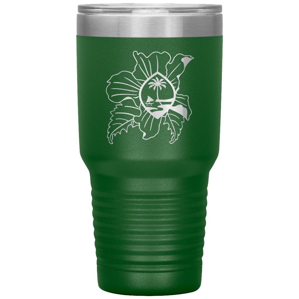 Guam Hibiscus 30oz Tumbler - tagastonecustoms.com