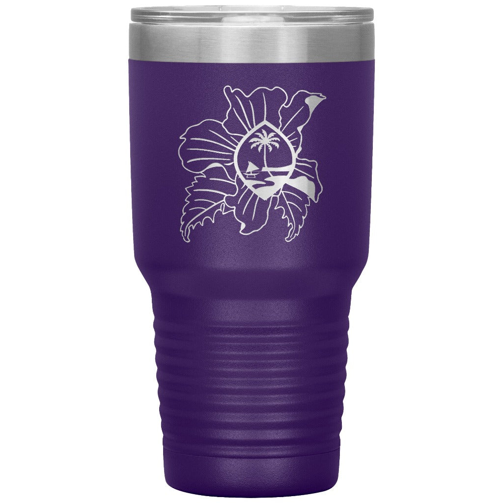 Guam Hibiscus 30oz Tumbler - tagastonecustoms.com